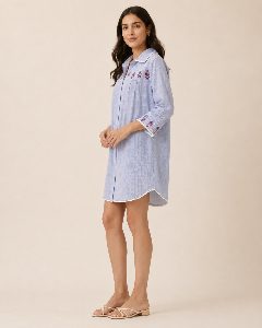 BLOCK PRINTED STRIPE SHIRT detail 2