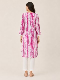 MAGENTA TIE DYE KURTI detail 3