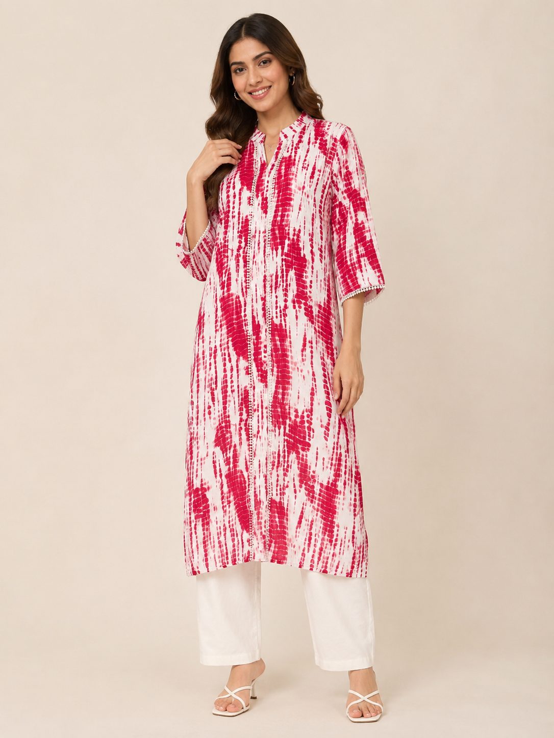 LACE TIE DYE KURTI