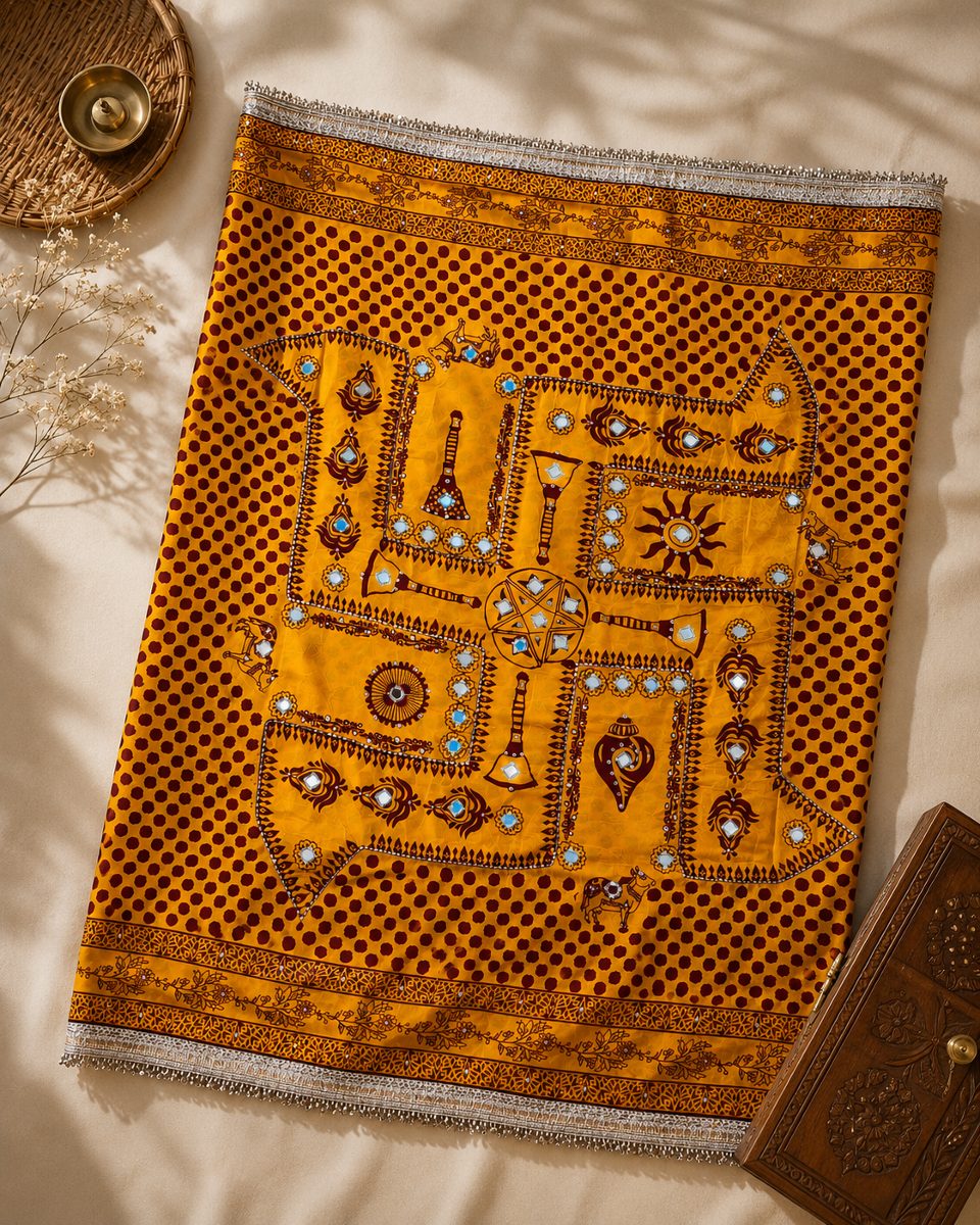 RANGYALI PICHORA MIRROR HAND EMBROIDERY
