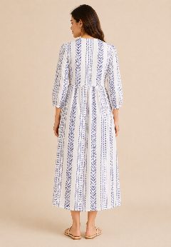 INDIGO WOVEN DRESS detail 3