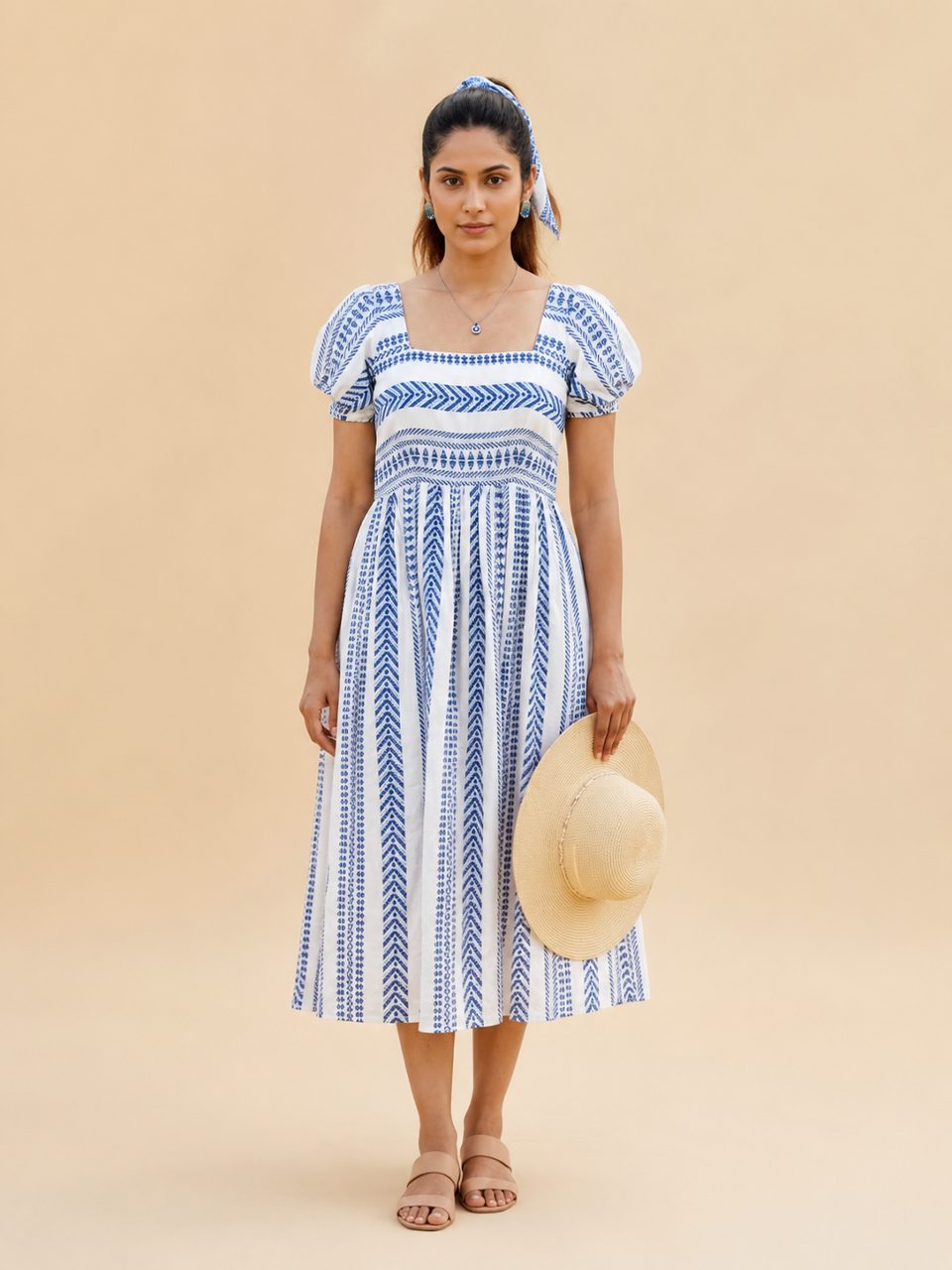 INDIGO COTTON DRESS