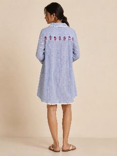 BLOCK PRINTED STRIPE SHIRT detail 3