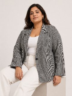 BLACK GHINGHAM BLAZER detail 2