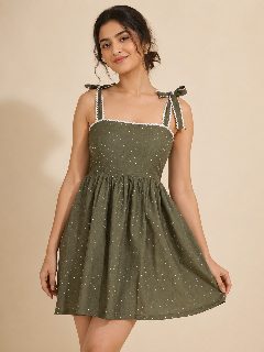RAYON POLKA DRESS detail 2