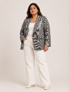 BLACK GHINGHAM BLAZER detail 1