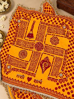 JHILMIL RANGILI STOLE detail 3