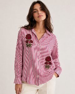Floral Embroidered Shirt detail 2